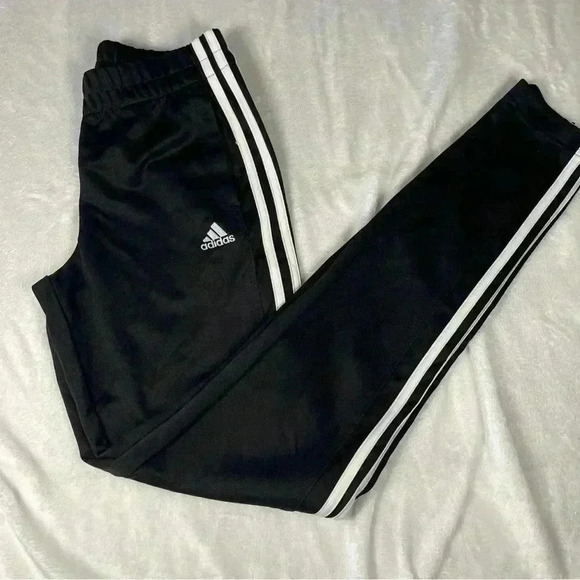 Adidas Pants Signature 3 Stripes with Zipper ankle Size 4-6 - Picture 4 of 9